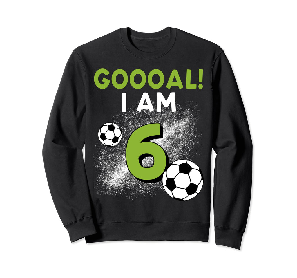 6Th Birthday Soccer Theme 6Year Old B Sweatshirt - Streetwear Style Unisex