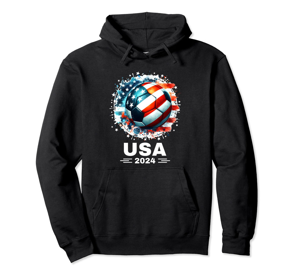 American Flag Soccer Soccer 2024 Hoodie - Streetwear Style Unisex