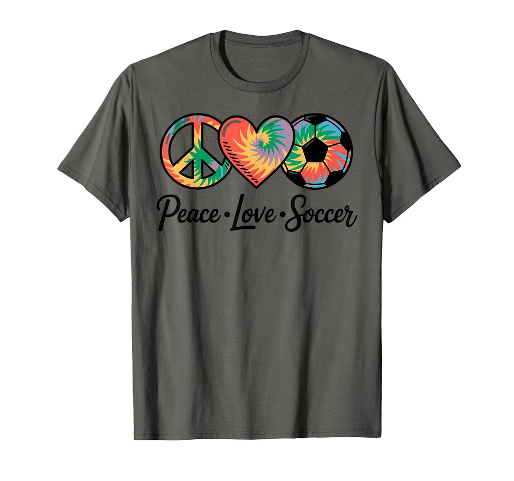 Peace Love Soccer Football Soccer T-Shirt - Unique Graphic for Adults