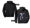 Dabbing Soccer El Salvador Jersey Hoodie - Novelty Apparel for Adults