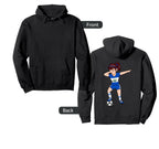 Dabbing Soccer El Salvador Jersey Hoodie - Novelty Apparel for Adults