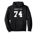 Number 74 Biggest Fan Sport Spirit Hoodie - Streetwear Style for Adults