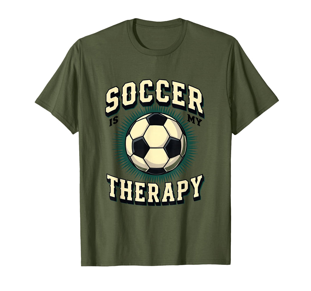 Soccer Is My Therapy Funny Soccer T-Shirt - Streetwear Style Unisex