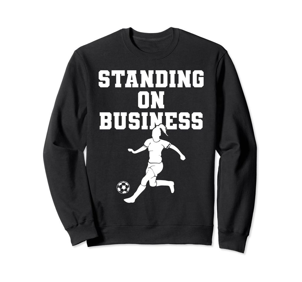 Soccer Standing Business Soccer Sweatshirt - Fun Novelty Design for Adults