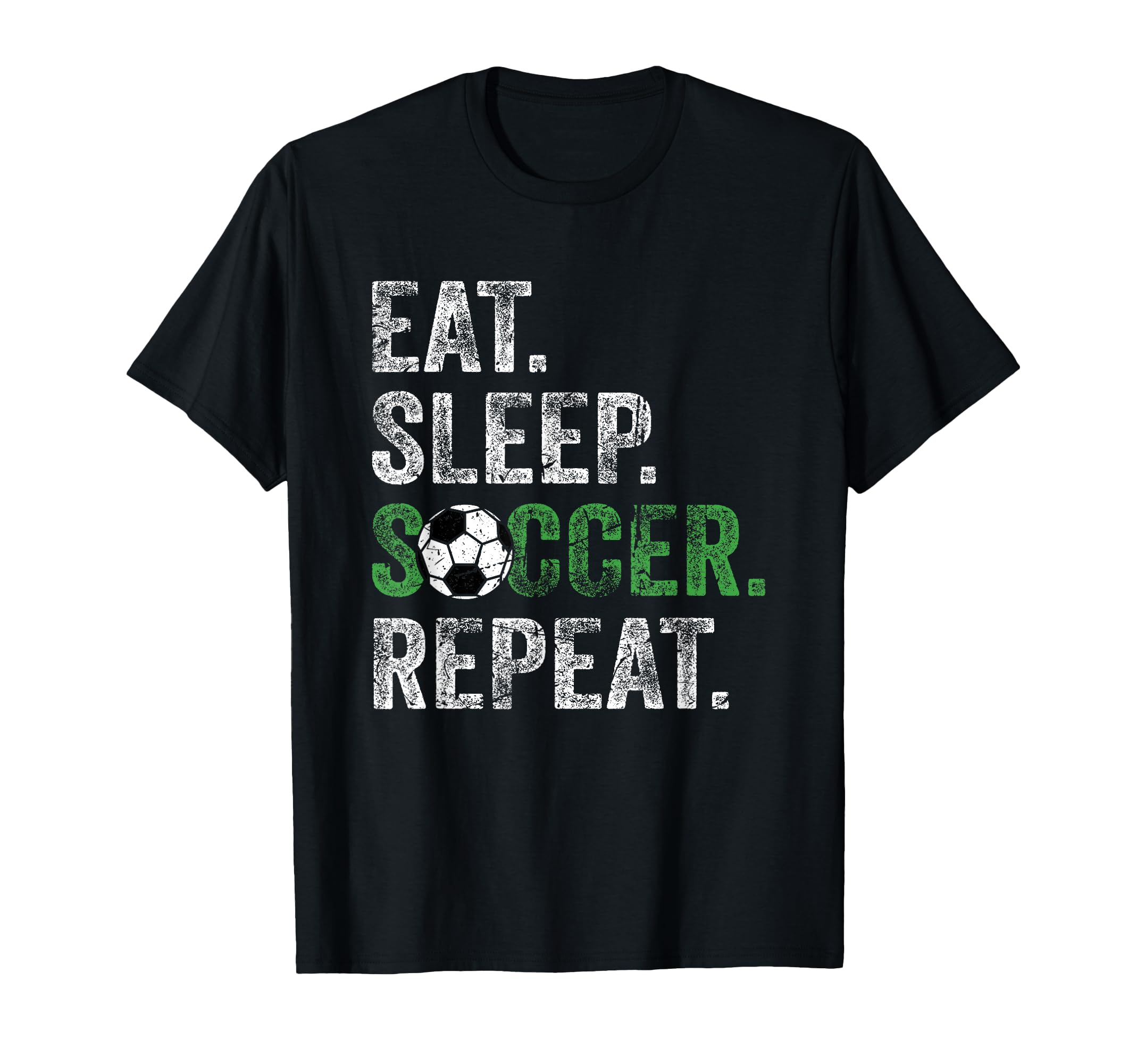 Eat Sleep Soccer Repeat Sport T-Shirt - Trendy Graphic Unisex