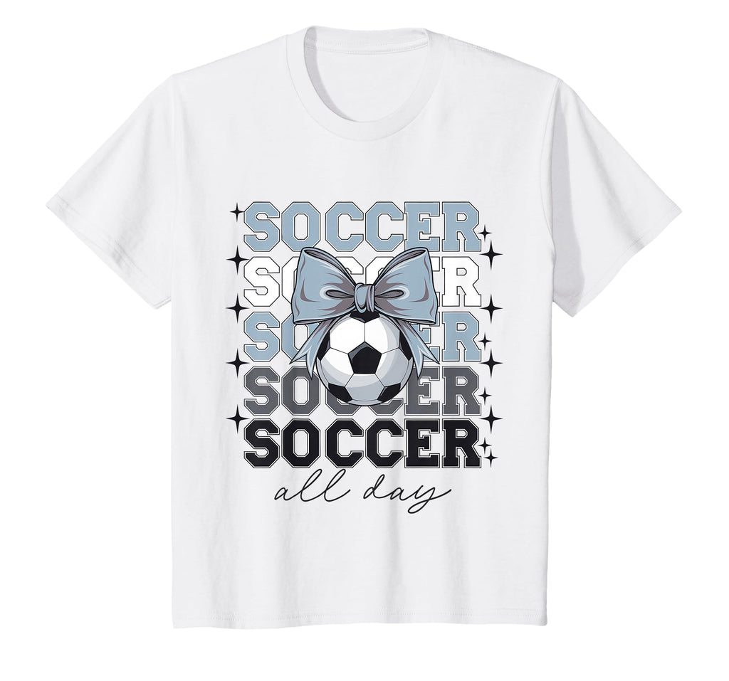 Groovy Soccer Coquette Bow Soccer All T-Shirt - Fun Novelty Design Unisex