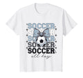 Groovy Soccer Coquette Bow Soccer All T-Shirt - Fun Novelty Design Unisex
