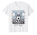 Groovy Soccer Coquette Bow Soccer All T-Shirt - Fun Novelty Design Unisex