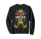 Soccer Elf Matching Family Group Sweatshirt - Graphic Print for Adults