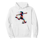 Female Footballer Soccer Player Football Hoodie - Graphic Print Unisex