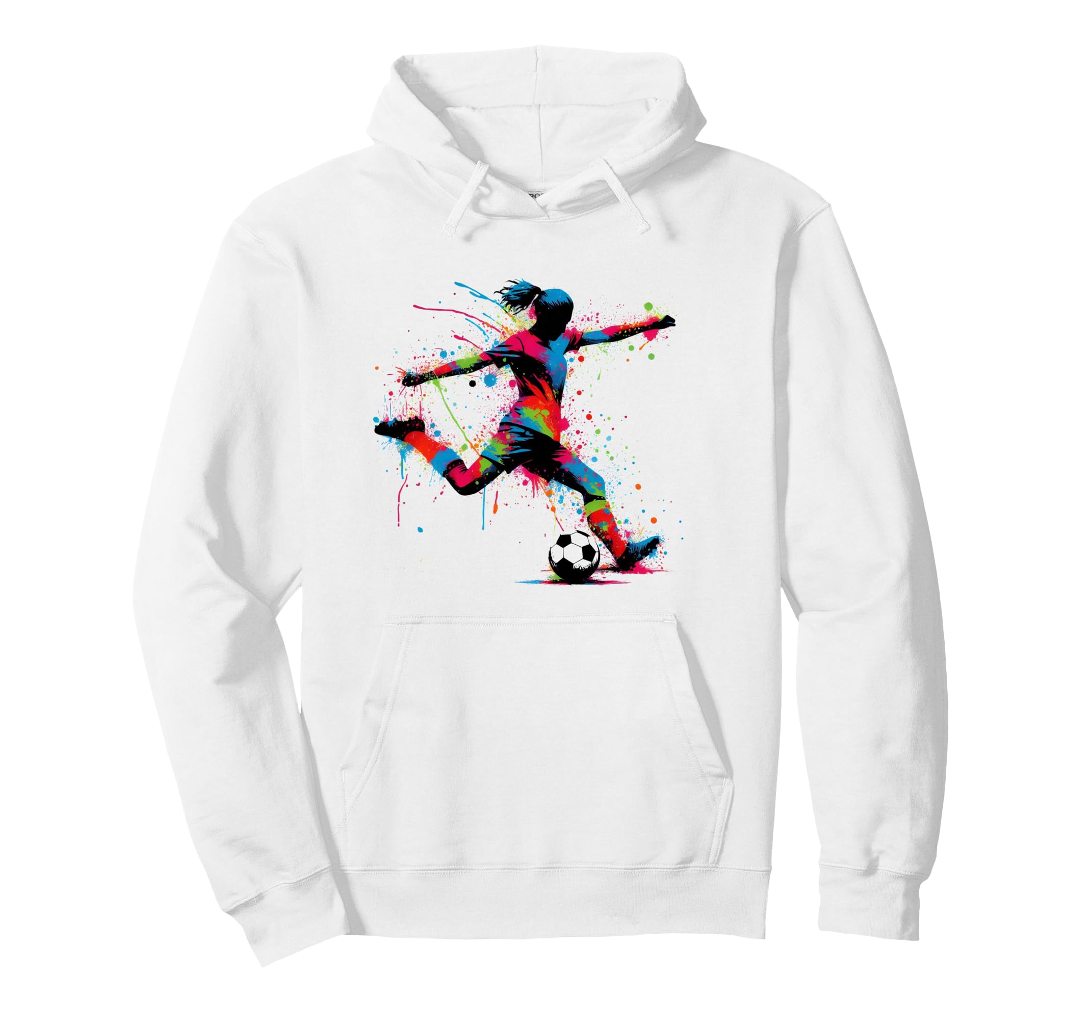 Female Footballer Soccer Player Football Hoodie - Graphic Print Unisex