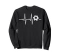 Heartbeat Soccer Player Ball Soccer Sweatshirt - Unique Graphic Unisex