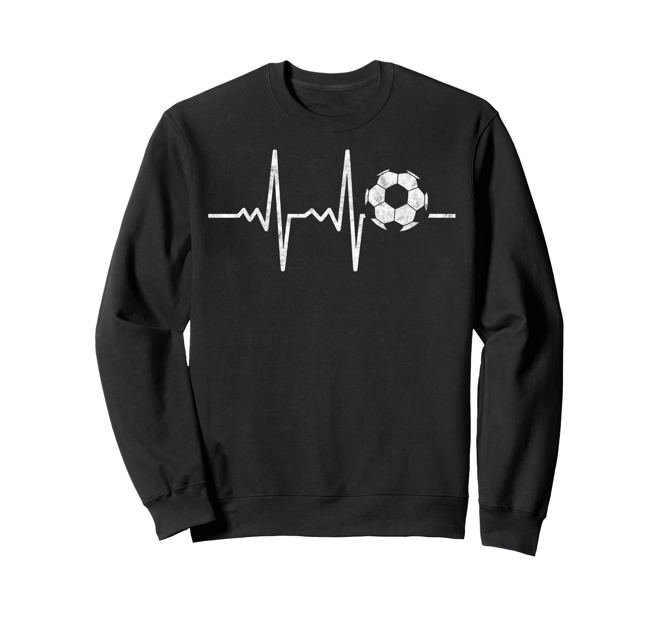 Heartbeat Soccer Player Ball Soccer Sweatshirt - Unique Graphic Unisex