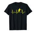 Yellow Soccer Heartbeat Yellow Male T-Shirt - Custom Art Print Men Women