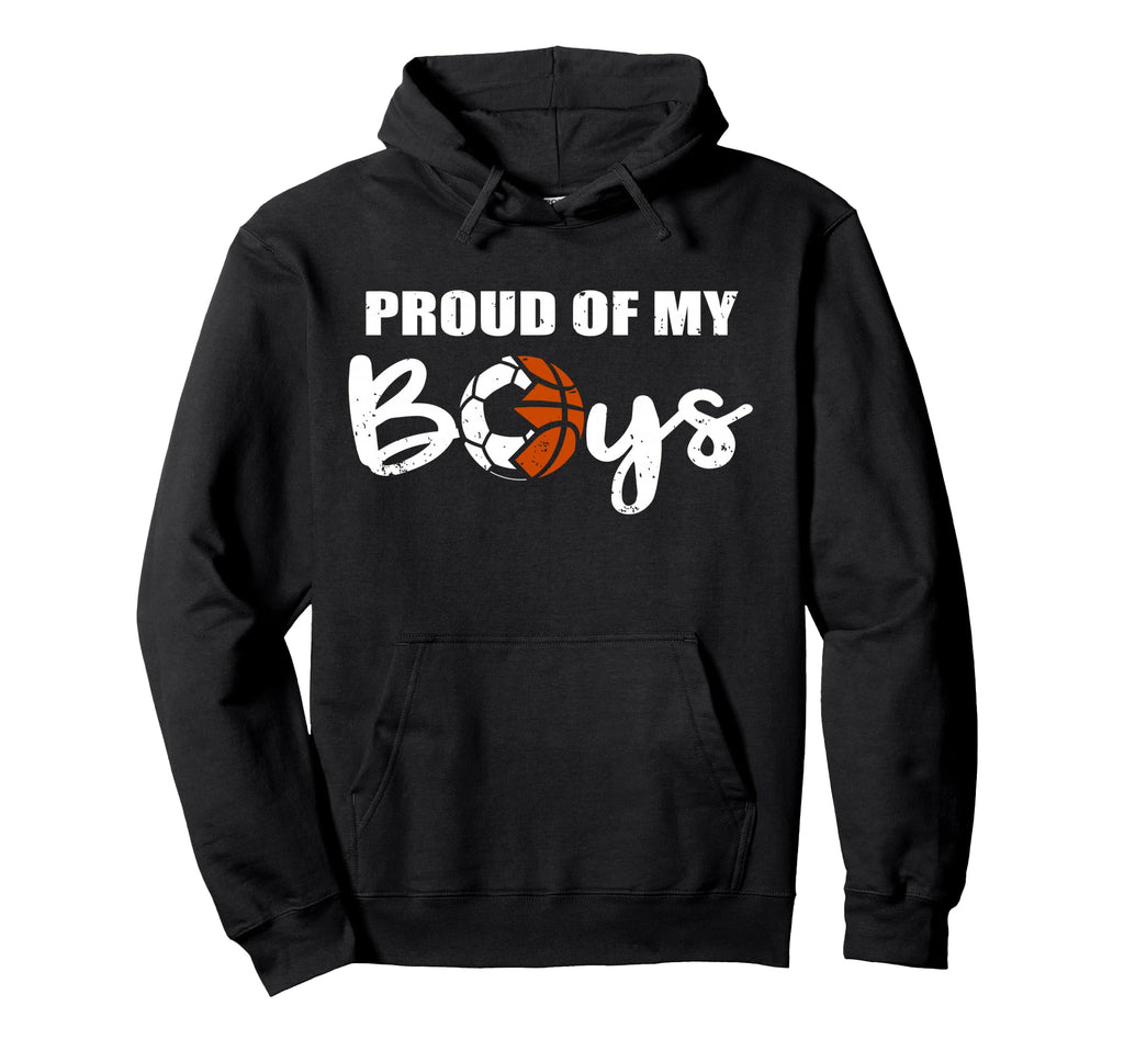 Proud My Funny Soccer Basketball Mom Hoodie - Streetwear Style Men Women