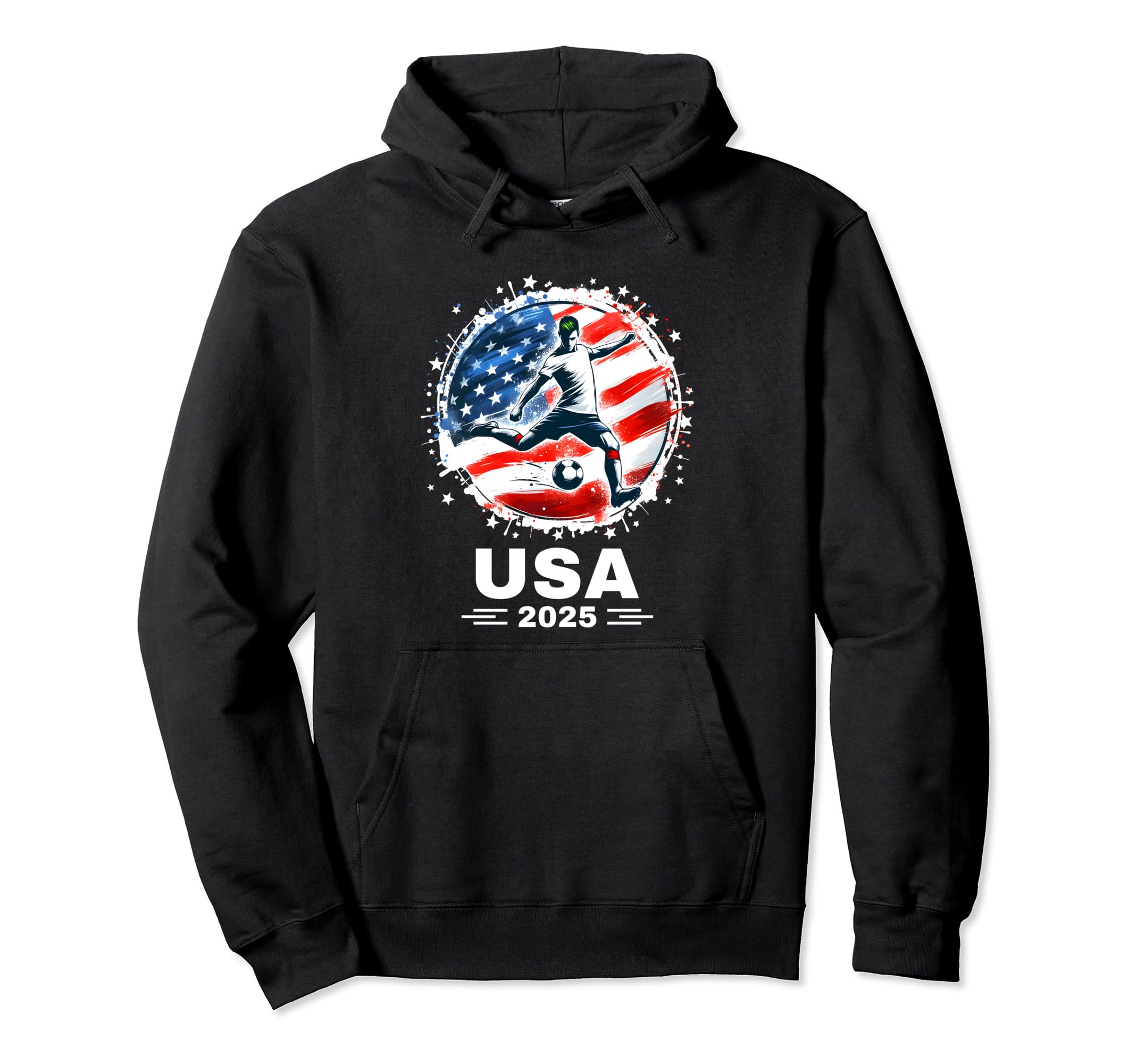 American Flag Soccer Soccer 2025 Hoodie - Streetwear Style Men Women
