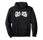 Funny Skeleton Hand Halloween Soccer Hoodie - Custom Art Print Unisex