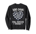 100 Days School Soccer Heart Love Sweatshirt - Minimalist Print Men Women