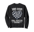 100 Days School Soccer Heart Love Sweatshirt - Minimalist Print Men Women