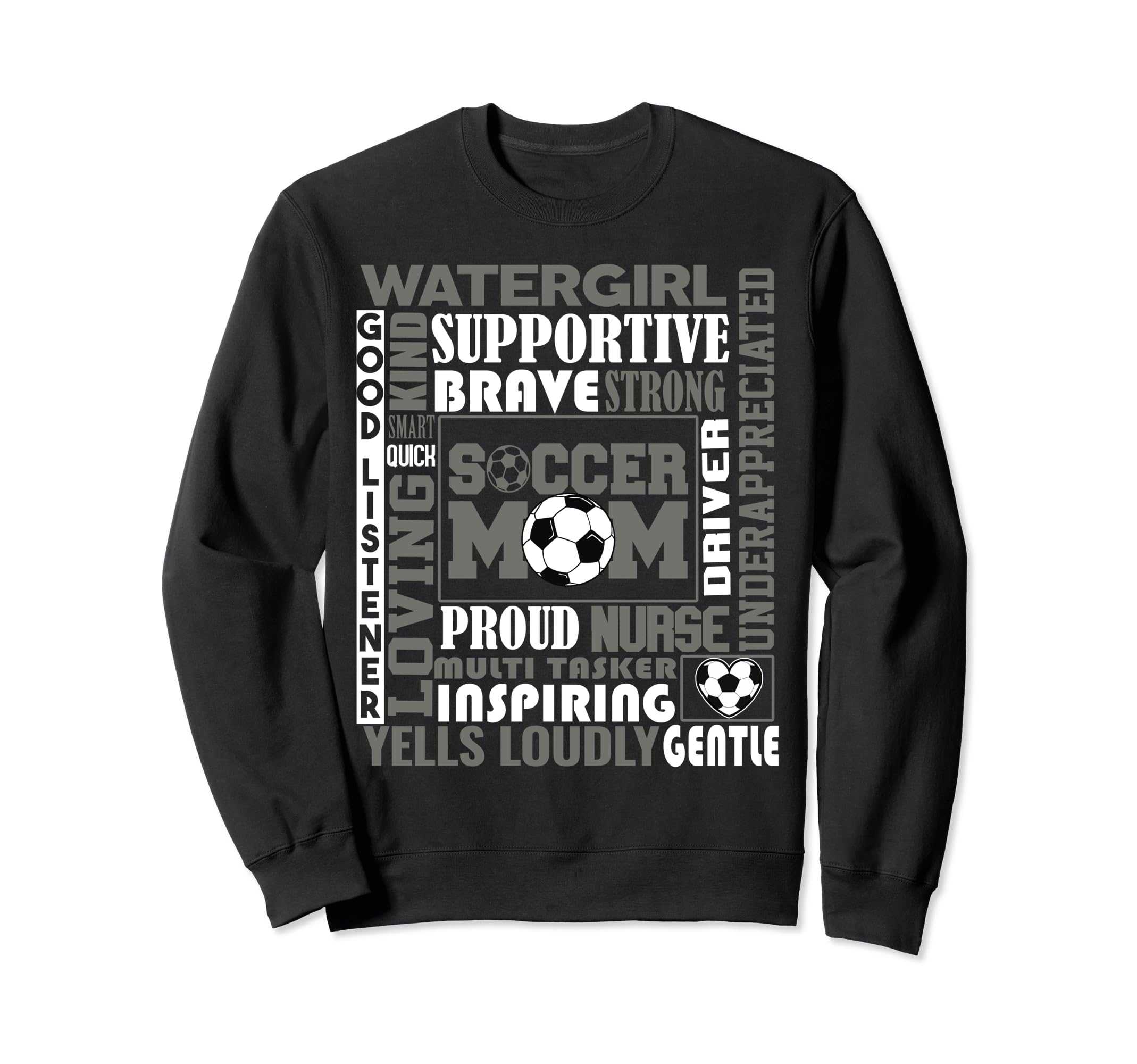 Soccer Mom Traits Best Words Describe Sweatshirt - Trendy Graphic Unisex