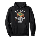 Eat Sleep Trash Talk Foos Repeat Hoodie - Minimalist Print for Adults