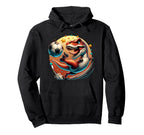 Soccer Player T Rex Dinosaur Kicking Ball Hoodie - Graphic Print Men Women