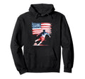 Funny Soccer Player Patriotic American Flag Hoodie - Unique Graphic Unisex