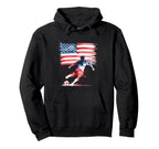 Funny Soccer Player Patriotic American Flag Hoodie - Unique Graphic Unisex