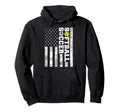 American Distressed Flag Funny Hoodie - Casual Everyday Wear for Adults