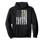 American Distressed Flag Funny Hoodie - Casual Everyday Wear for Adults