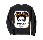 Soccer Bleached Leopard Soccer Lover Sweatshirt - Novelty Apparel Unisex