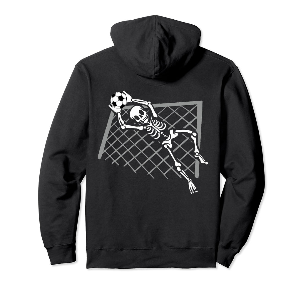 Skeleton Goalkeeper Soccer Goalie Hoodie - Fun Novelty Design for Adults