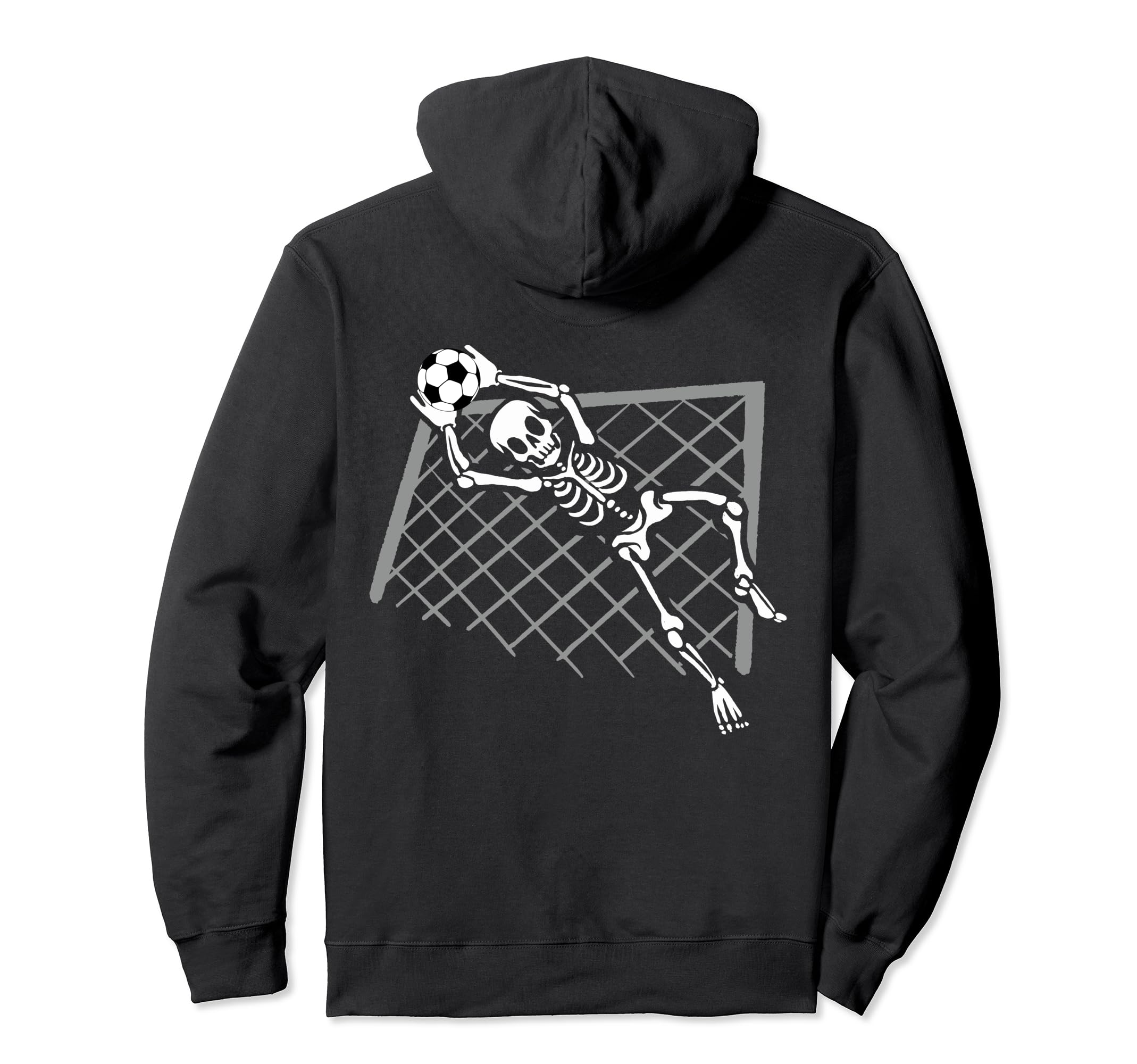 Skeleton Goalkeeper Soccer Goalie Hoodie - Fun Novelty Design for Adults