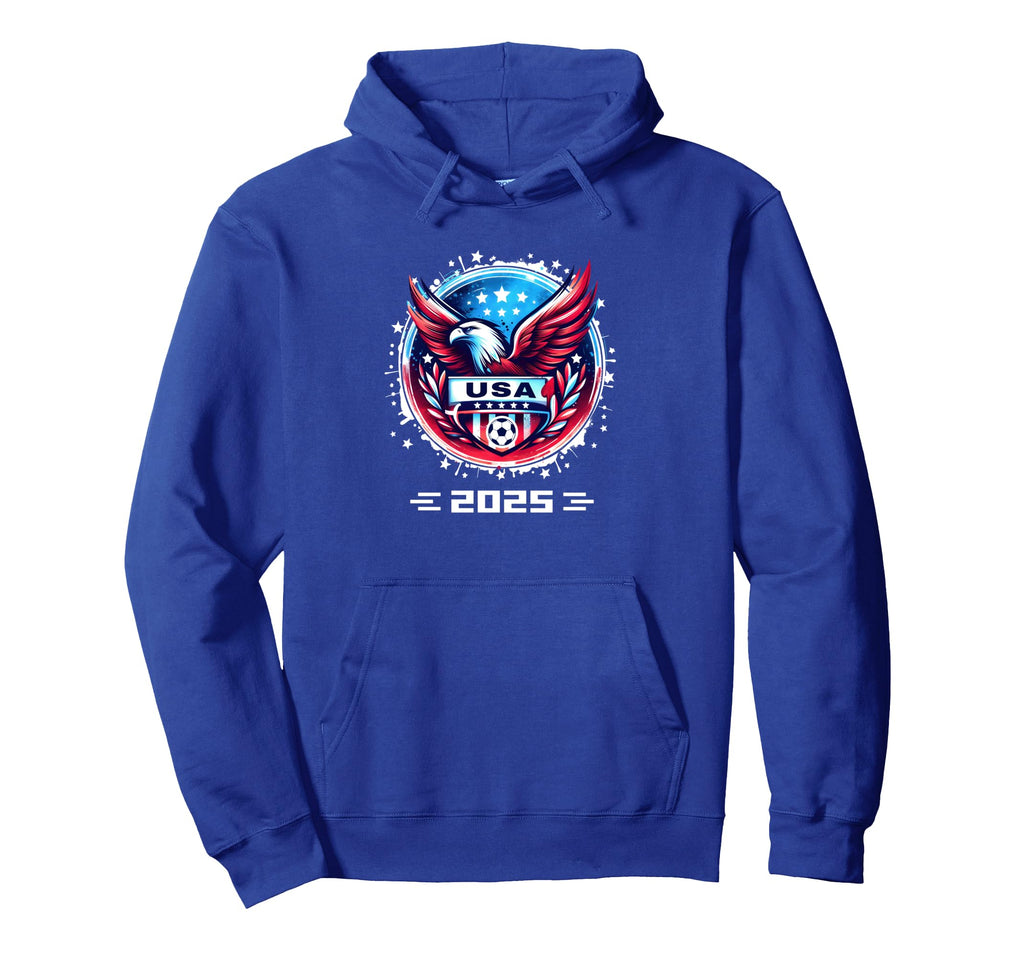 American Flag Soccer Womens Hoodie - Casual Everyday Wear for Adults
