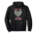 Just Who Loves Soccer Heart Womens Hoodie - Trendy Graphic Unisex