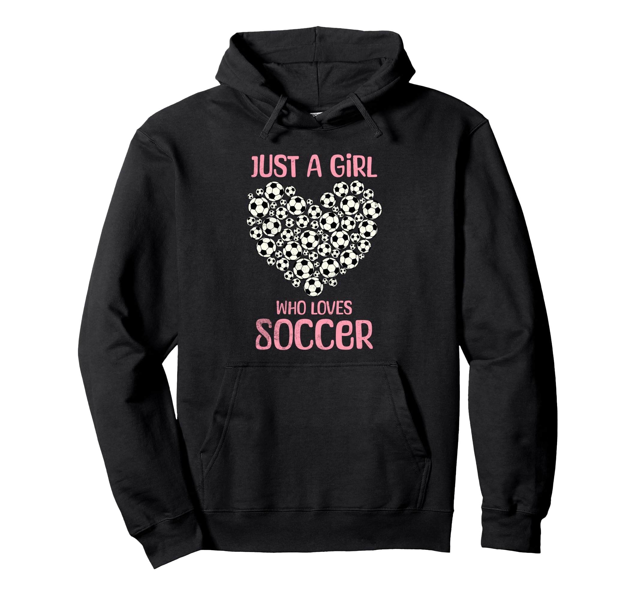 Just Who Loves Soccer Heart Womens Hoodie - Trendy Graphic Unisex