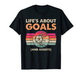 Lifes About Goals Soccer Ball Funny T-Shirt - Graphic Print Men Women