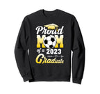 Proud Mom 2023 Graduate Proud Soccer Sweatshirt - Graphic Print for Adults