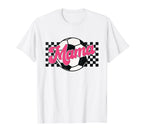 Soccer Mama Checkered Funny Sporty T-Shirt - Graphic Print Men Women