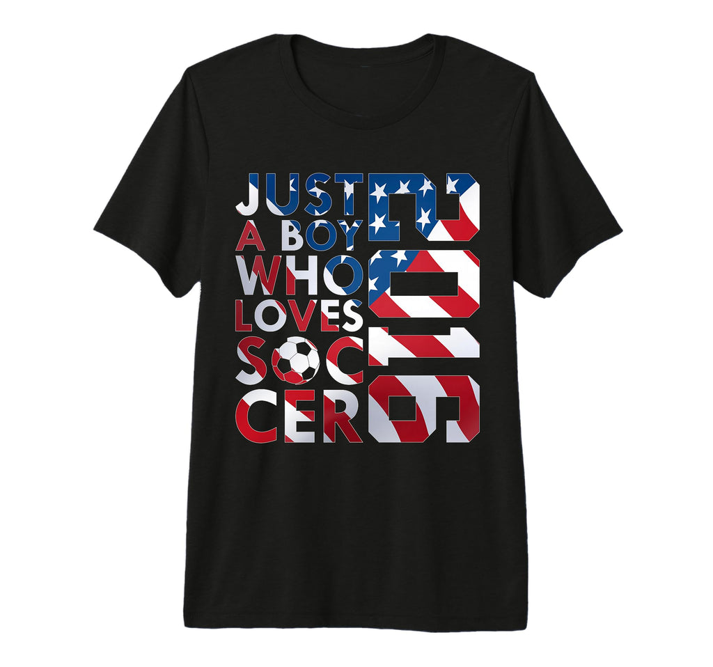 Mens 2016 Just Who Loves Soccer 10Th T-Shirt - Trendy Graphic for Adults