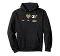 Peace Love Soccer Football Soccer Player Hoodie - Graphic Print for Adults