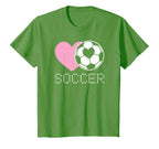 Soccer Lover Heart And Ball T-Shirt - Graphic Print for Adults