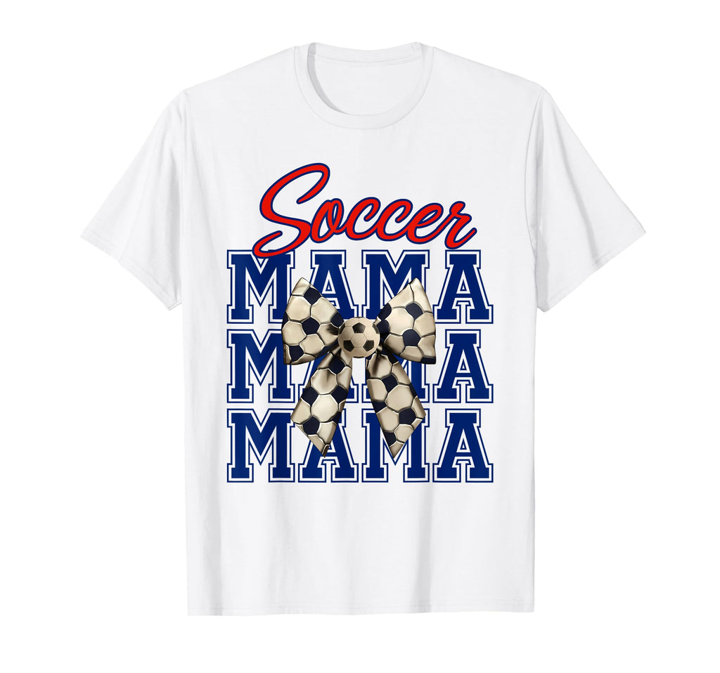 Soccer Mama Coquette Bow Aesthetic T-Shirt - Graphic Print for Adults