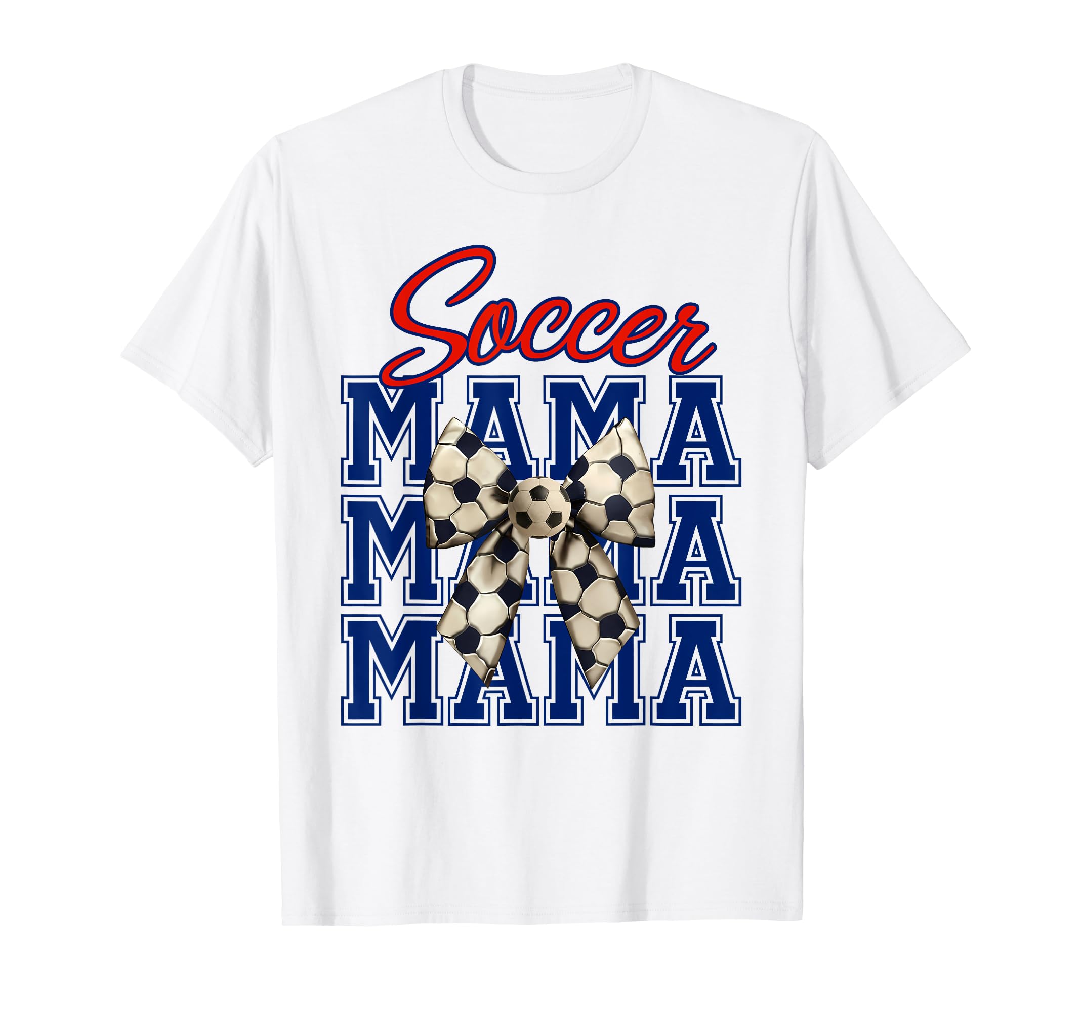 Soccer Mama Coquette Bow Aesthetic T-Shirt - Graphic Print for Adults