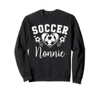 Soccer Nonnie Soccer Heart Sweatshirt - Casual Everyday Wear Unisex