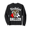 4Th Birthday Baller 4 Year Old Sweatshirt - Aesthetic Graphic for Adults
