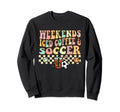 Weekends Iced Coffee Soccer Sweatshirt - Casual Everyday Wear for Adults