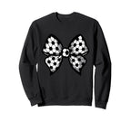 Coquette Bow Soccer Ball Mom Life Game Sweatshirt - Trendy Graphic Unisex