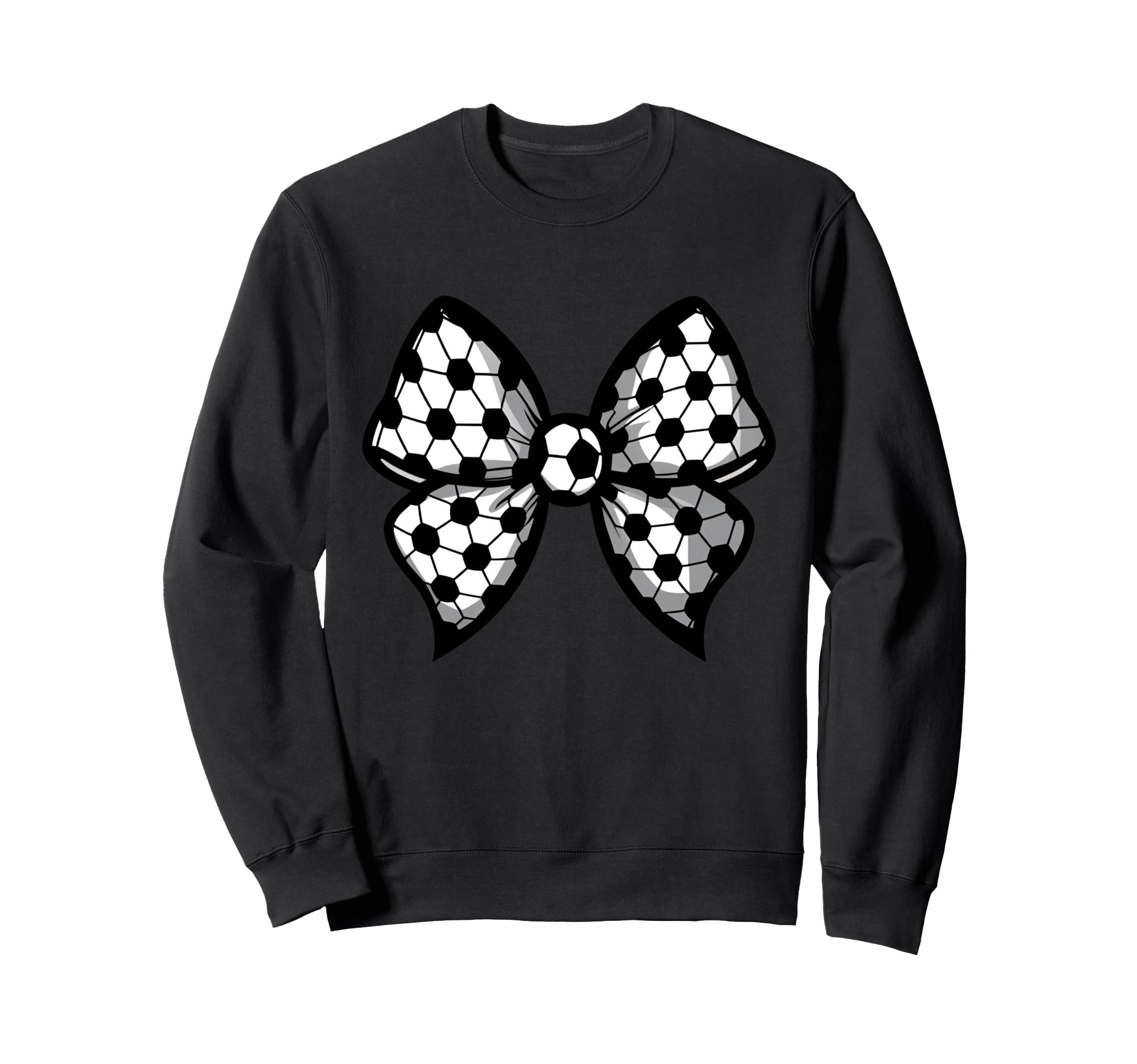 Coquette Bow Soccer Ball Mom Life Game Sweatshirt - Trendy Graphic Unisex