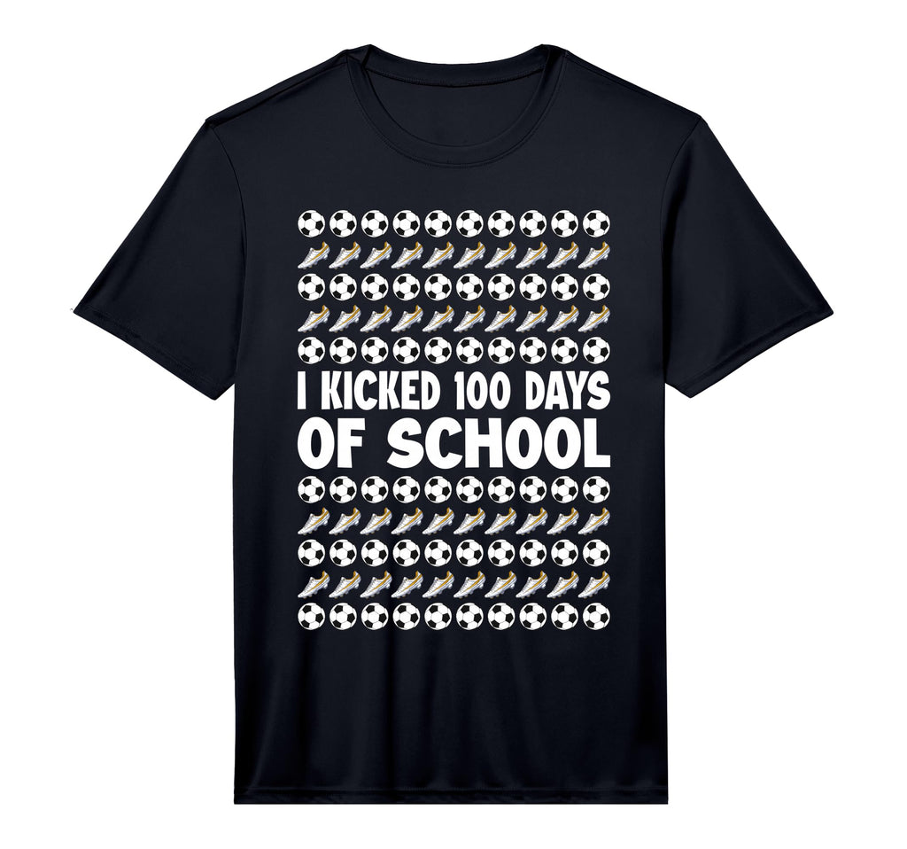 I Kicked 100 Days School Soccer T-Shirt - Casual Everyday Wear for Adults